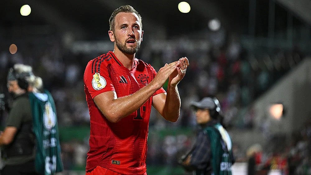 | Photo: Tom Weller/dpa via AP : Bayern Munich's Harry Kane will eye another power-packed peformance.